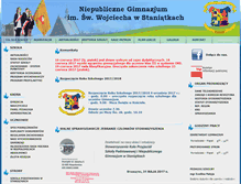 Tablet Screenshot of gimnazjumstaniatki.niepolomice.pl