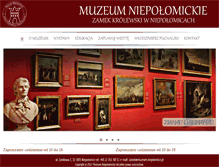 Tablet Screenshot of muzeum.niepolomice.pl